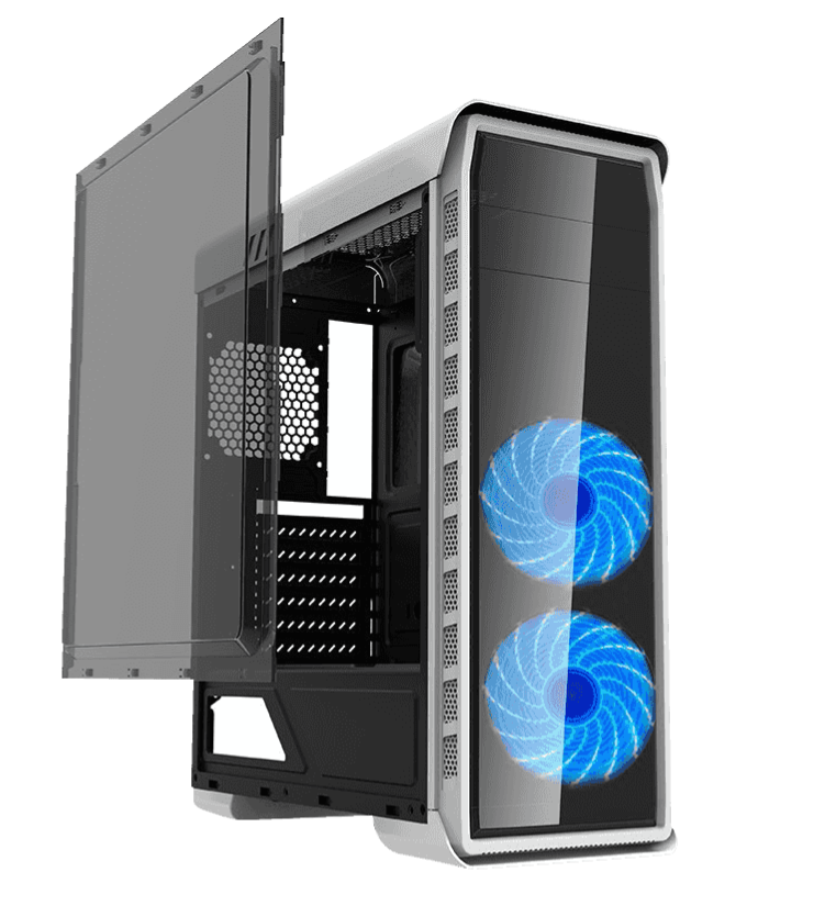 GABINETE GAMER GAMEMAX ELYSIUM WHITE G503X ATX, MATX, MINI ATX, ITX
