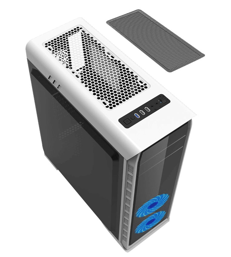 GABINETE GAMER GAMEMAX ELYSIUM WHITE G503X ATX, MATX, MINI ATX, ITX