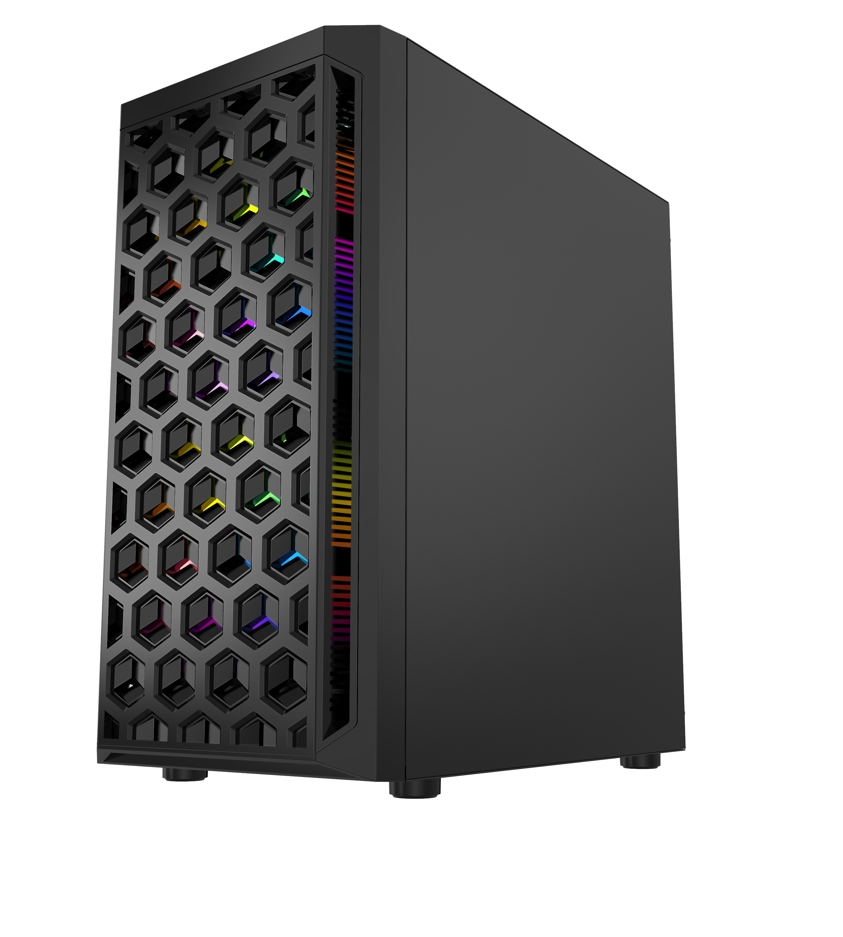 GABINETE  GAMER CENTAURUS DIAPER MTAX  VIDRIO TEMPLADO INCLUYE 1 VENTILADOR RGB 120mm