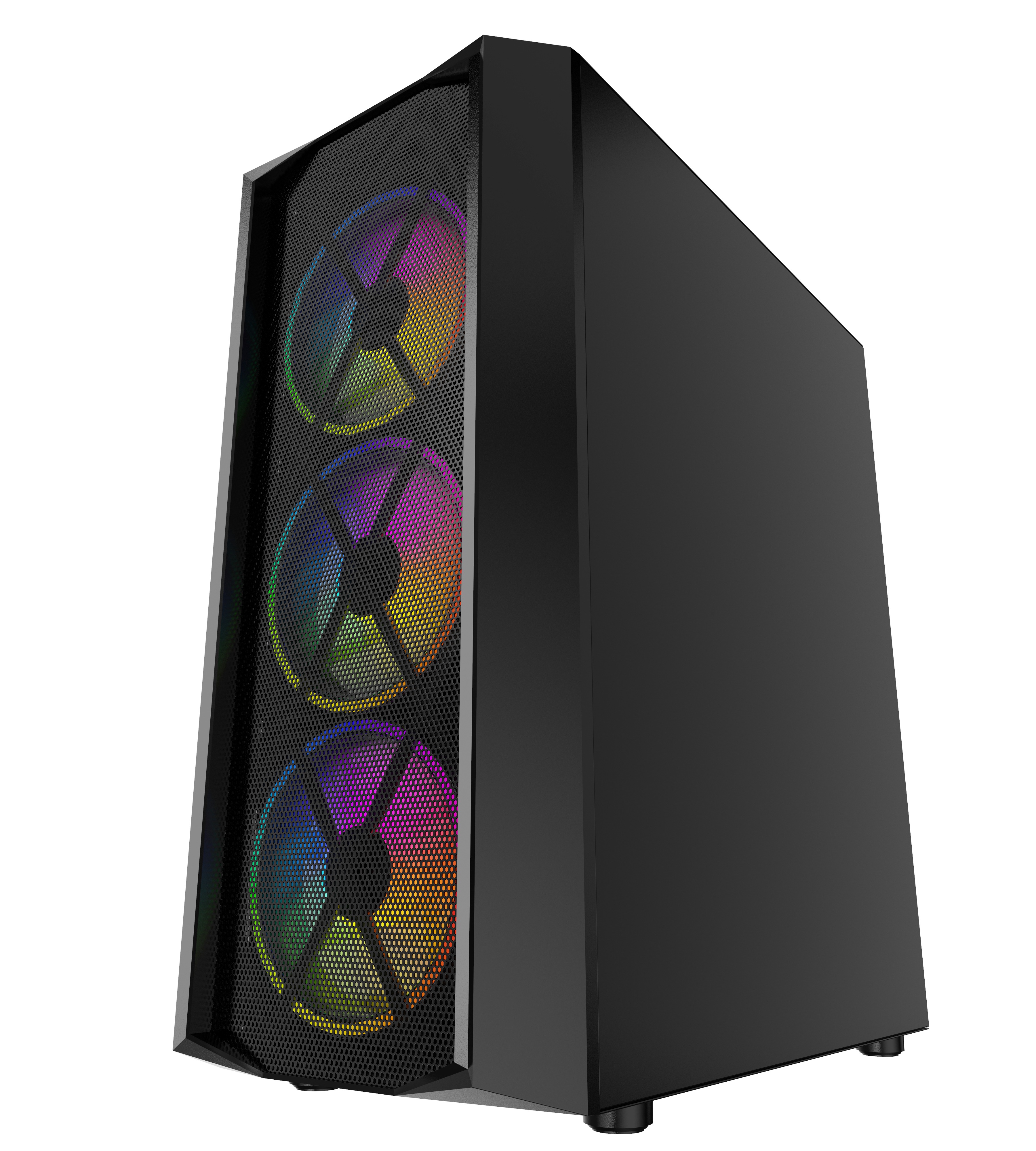 GABINETE GAMER CENTAURUS BURST VENTANA DE VIDRIO INCLUYE 4 VENTILADORES ARGB 120mm