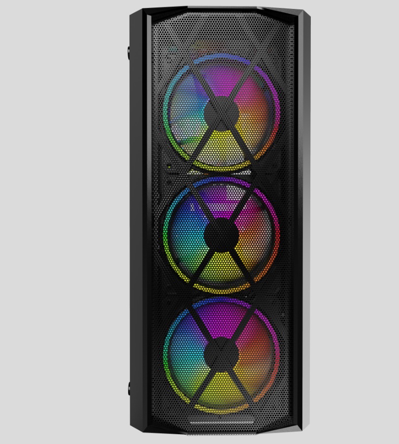 GABINETE GAMER CENTAURUS BURST VENTANA DE VIDRIO INCLUYE 4 VENTILADORES ARGB 120mm